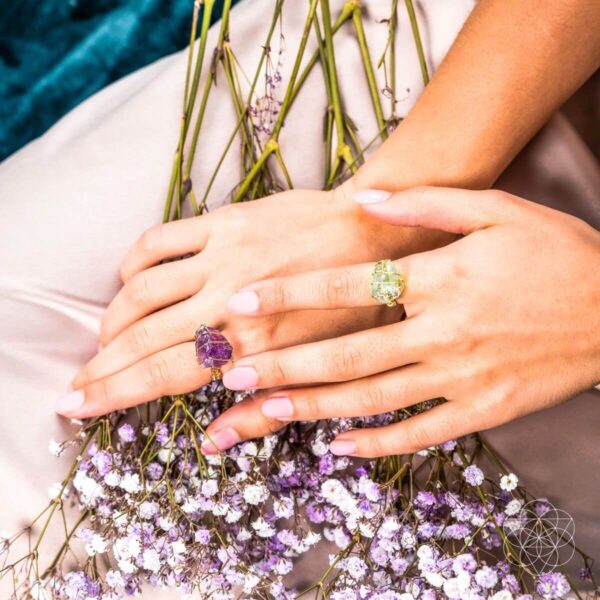 Anti-Stress Crystal Stone Gem Rings - Wear Your Calm, Clarity and Confidence - Image 3