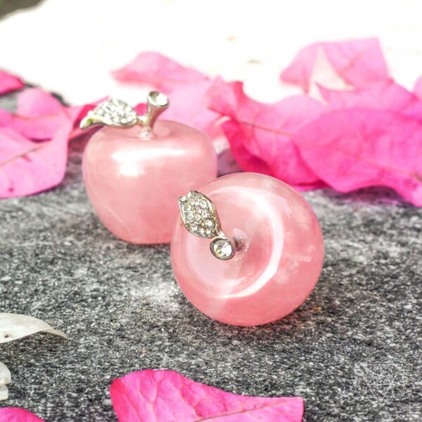 Gorgeous Elegant Rose Quartz Love Apples - Brings Loving Vibes Into Your Home - Image 2