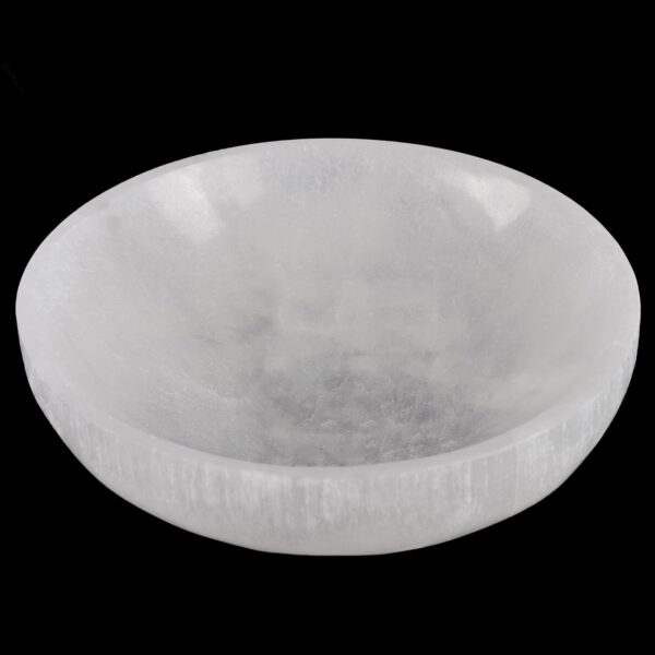 Wish Well Large Selenite Crystal Bowl 5.5" Mined & Crafted in Morocco Cleansing Healing Protection Spiritual Gift & Decor